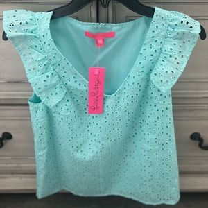 Lilly Pulitzer Lina Eyelet Top